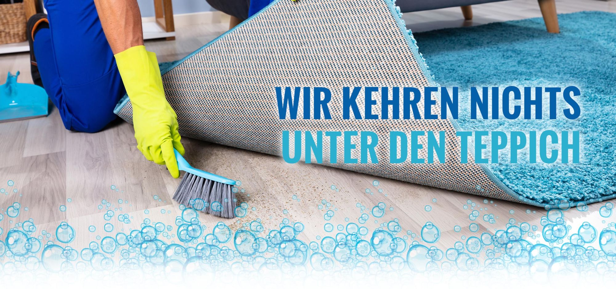 Die Gebäudereinigung Blitz kehrt nichts unter den Teppich